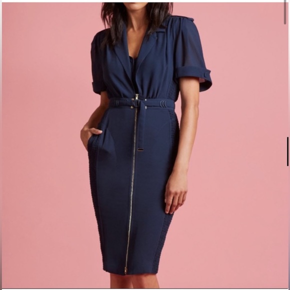 Byron Lars sheath dress - NAVY - size 0 - Picture 1 of 2